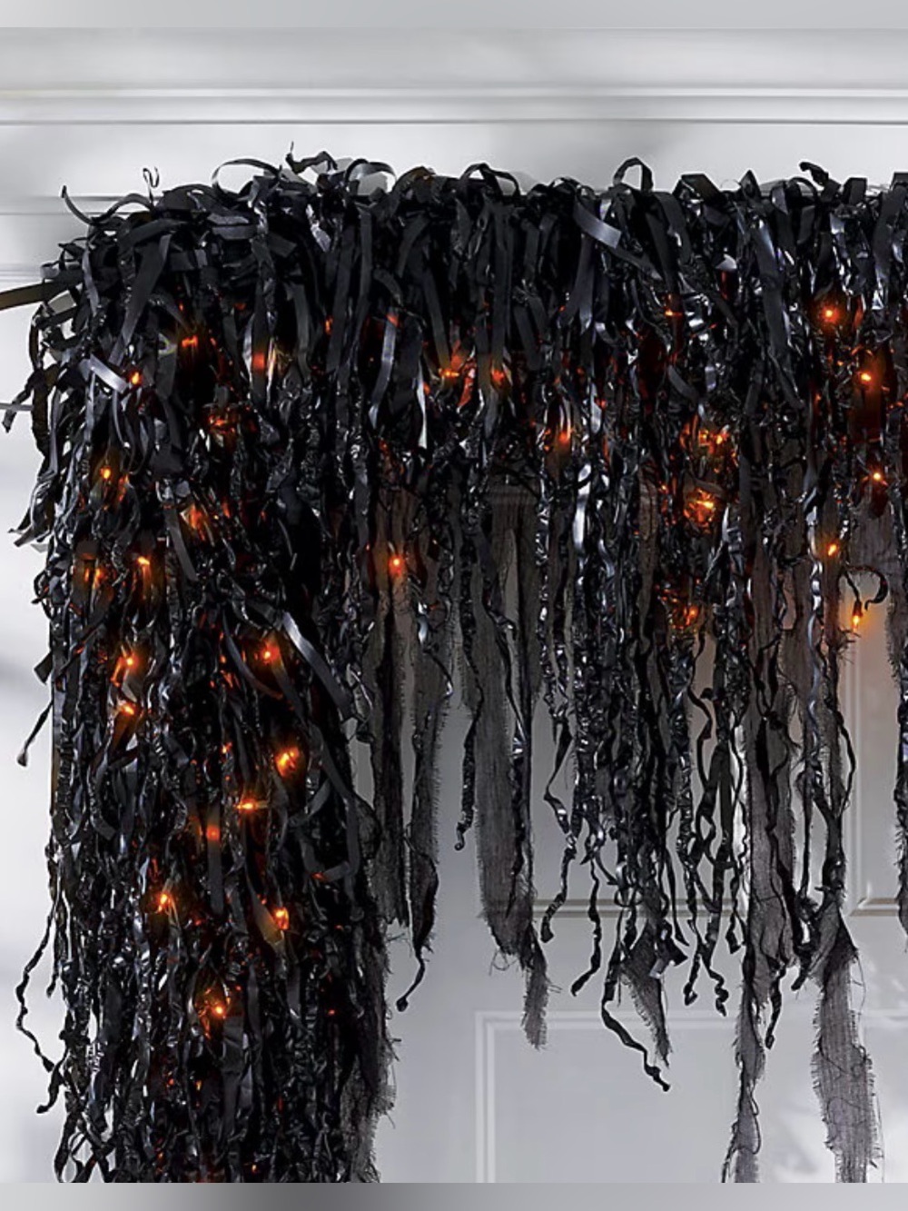 Grandin Road Pre-Lit Drippy Garland
Halloween with Orange LED Lights